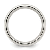 Sterling Silver 9mm Comfort Fit Half Round Milgrain Size 4 Band